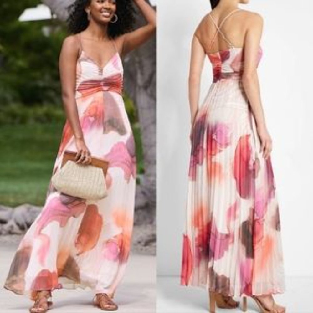 Printed Watercolor Maxi Dress (Wedding Guest)